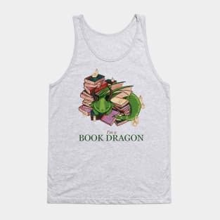 Aesthetic Book Dragon – Cozy Fantasy Bookworm Kawaii Design Tank Top